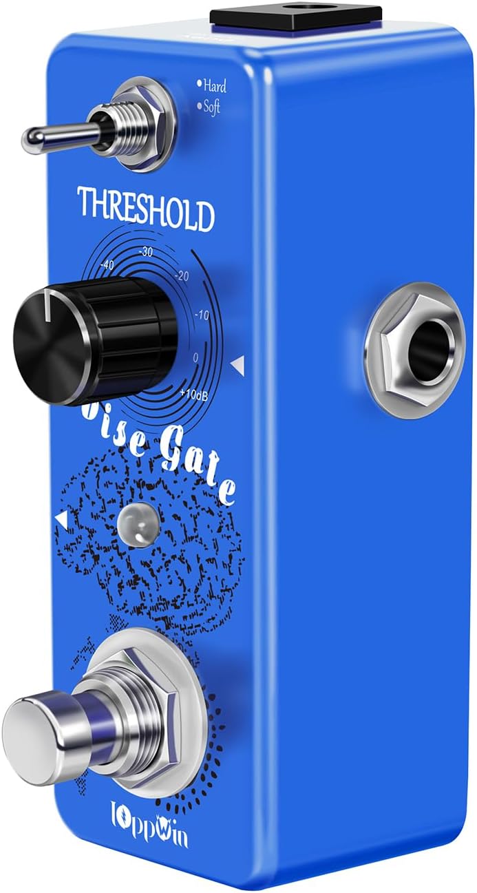 IOppWin Guitar Noise Gate Pedals, Dual Mode Noise Reduction Guitar Effects Pedal - Hard/Soft Settings, Metal Shell, True Bypass, Ultra-Compact - Image 5